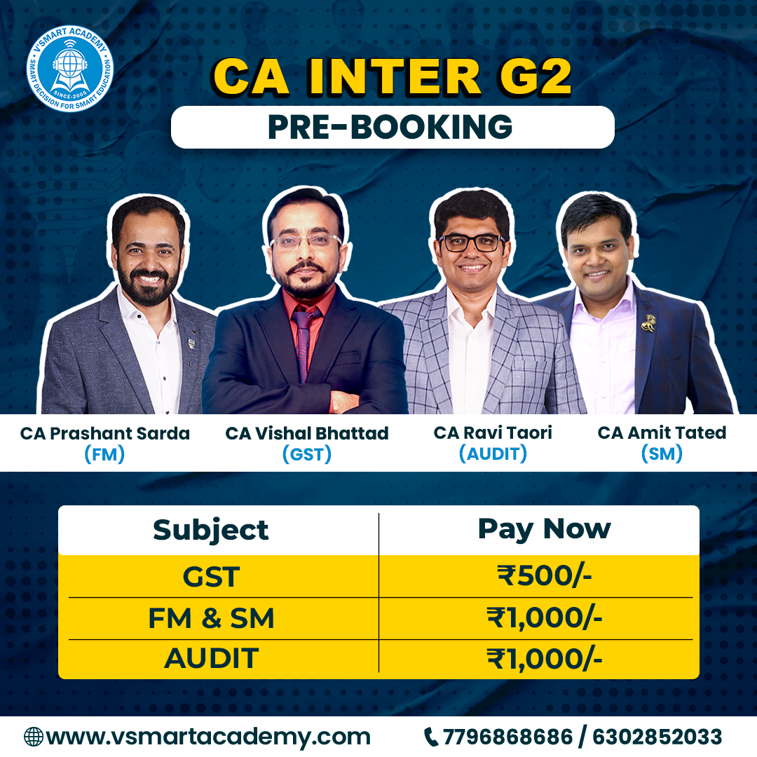 CA Inter Face-to-Face Batch Pre-Booking